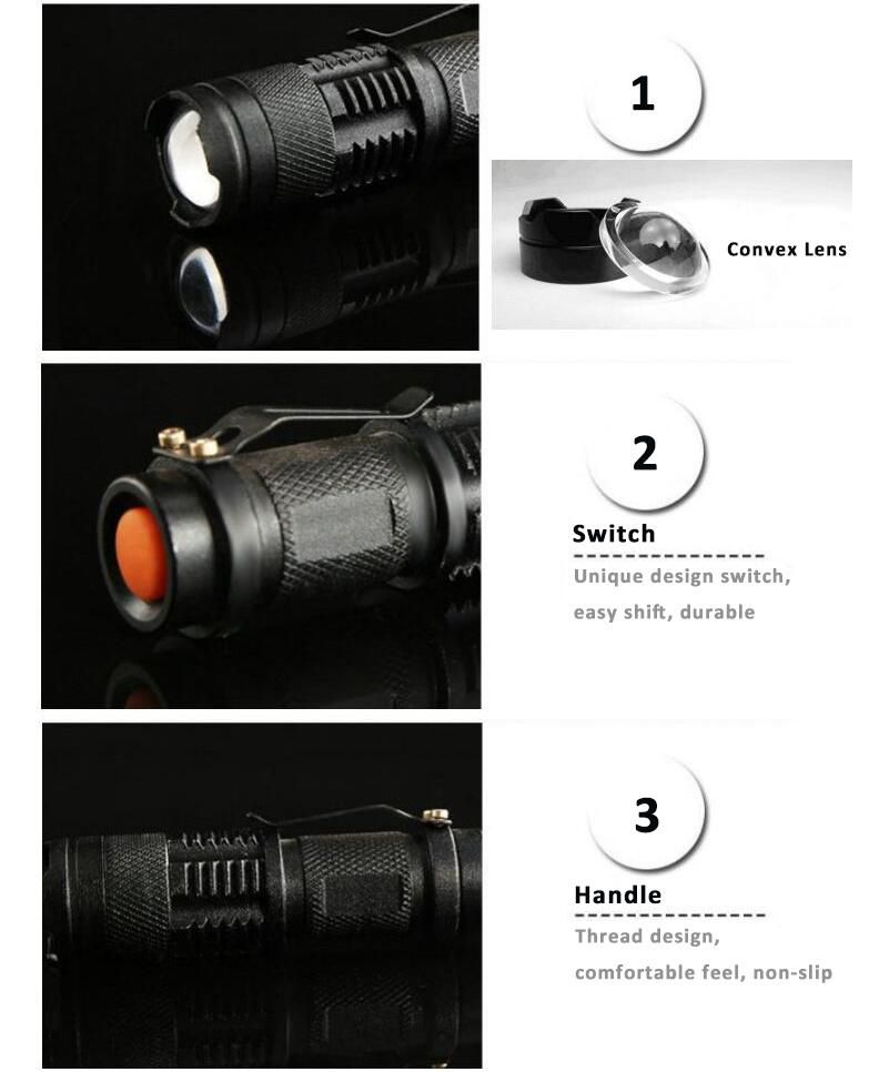 395nm 3W UV LED Blacklight Flashlight Mini Torch