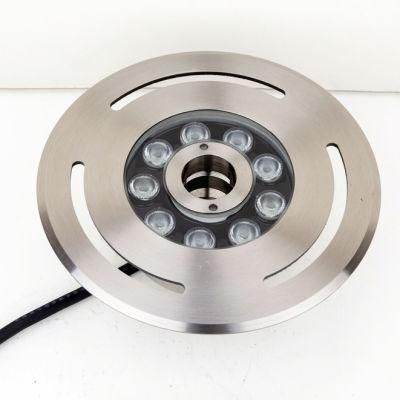 Factory Supplier 304 Stainless Steel IP68 Waterproof Underwater DC24V 18W RGB DMX LED Fountain Lighting