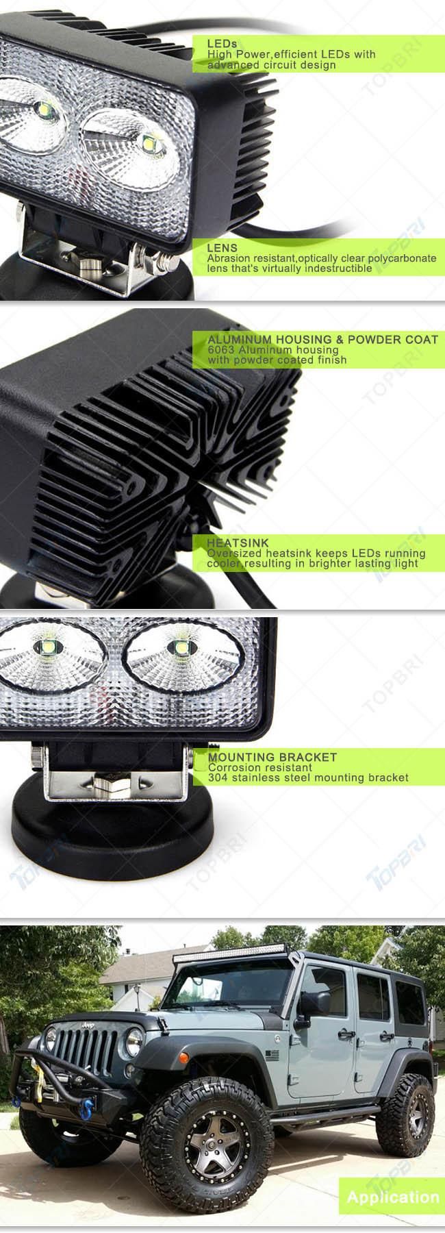 Car Auto Parts Super Bright Waterproof 20W LED Work Lights
