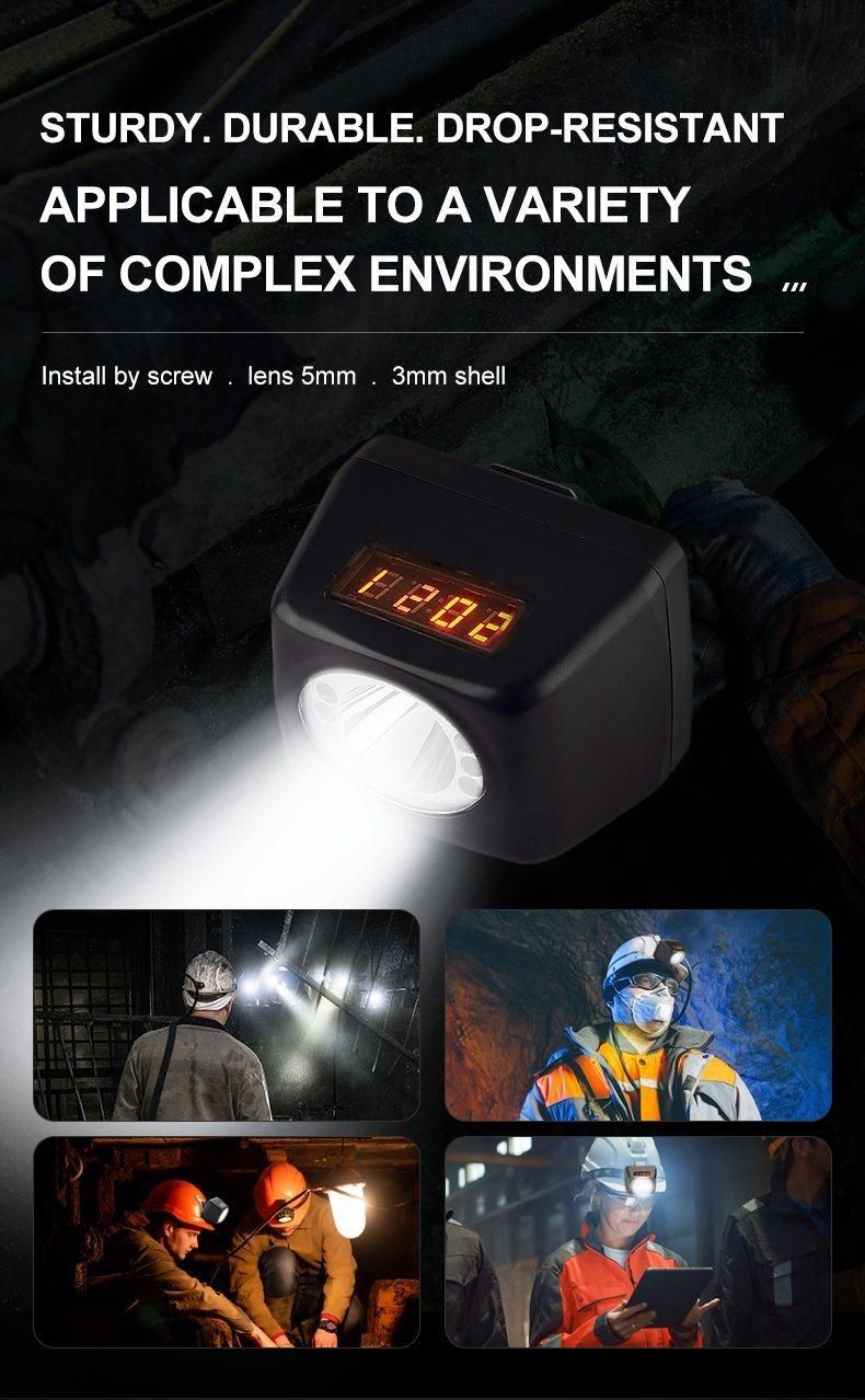4500lux Sturdy Waterproof LED Rechargeable Cordless Mining Head Lamp LED Safety Mining Headlight