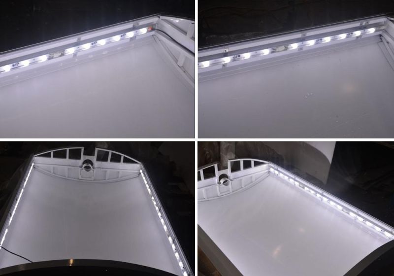 Lamp Pole Solar Panel Outdoor Backlit Film Banner Flex LED Ads Light Box