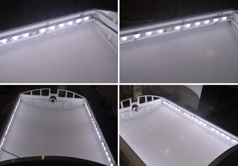 Lamp Pole Solar Panel Outdoor Backlit Film Banner Flex LED Ads Light Box