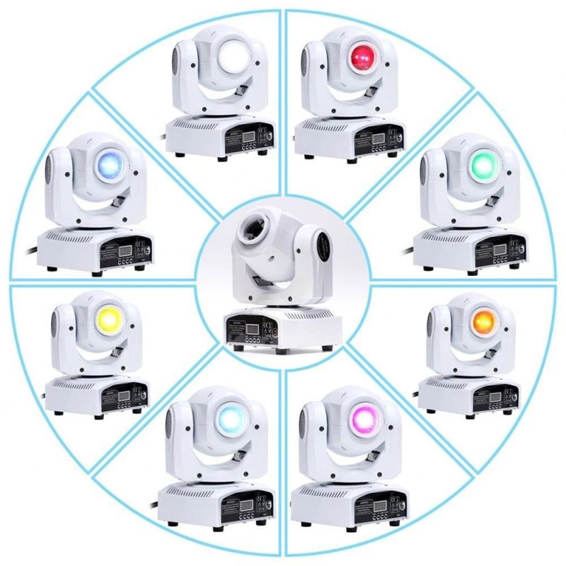 30W Pattern Head Shaking Lamp Remote Control Stage Light LED Beam Light KTV Intelligent Flash Colorful Rotating Lamp