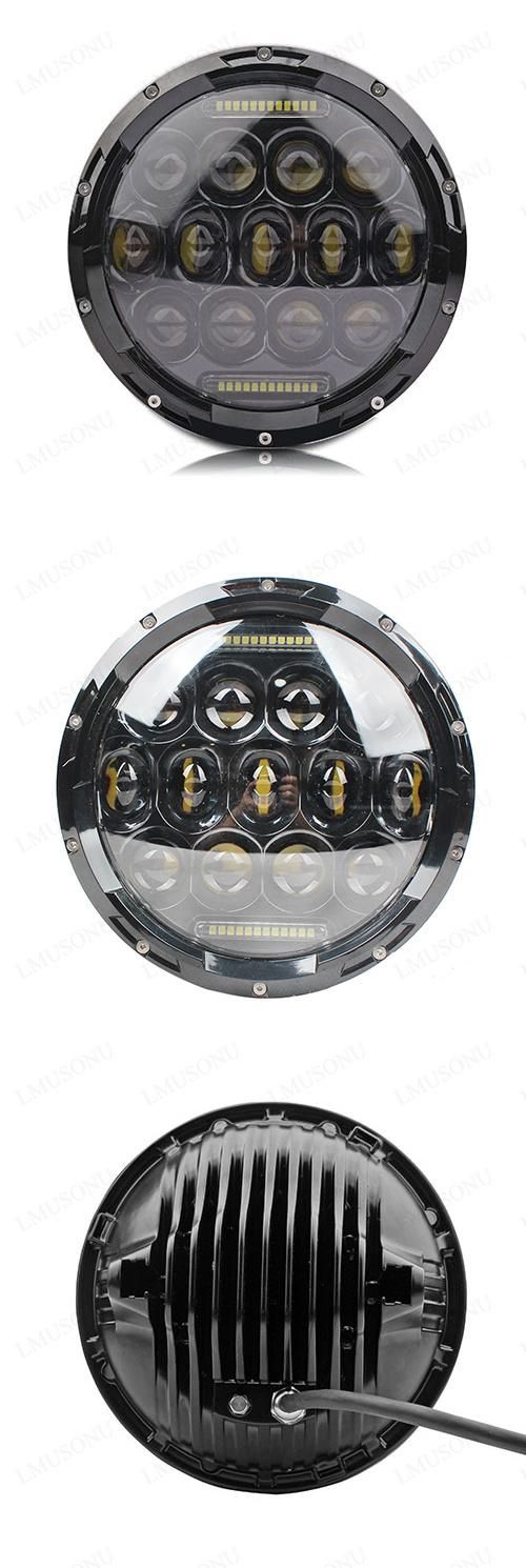 7 Inch 45W Round CREE off Road LED Headlight with DRL for off-Road Vehicles