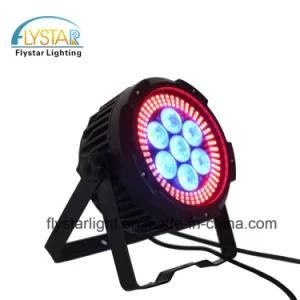 China New Products 7PCS RGBWA UV Light with 1 Lap Flat PAR