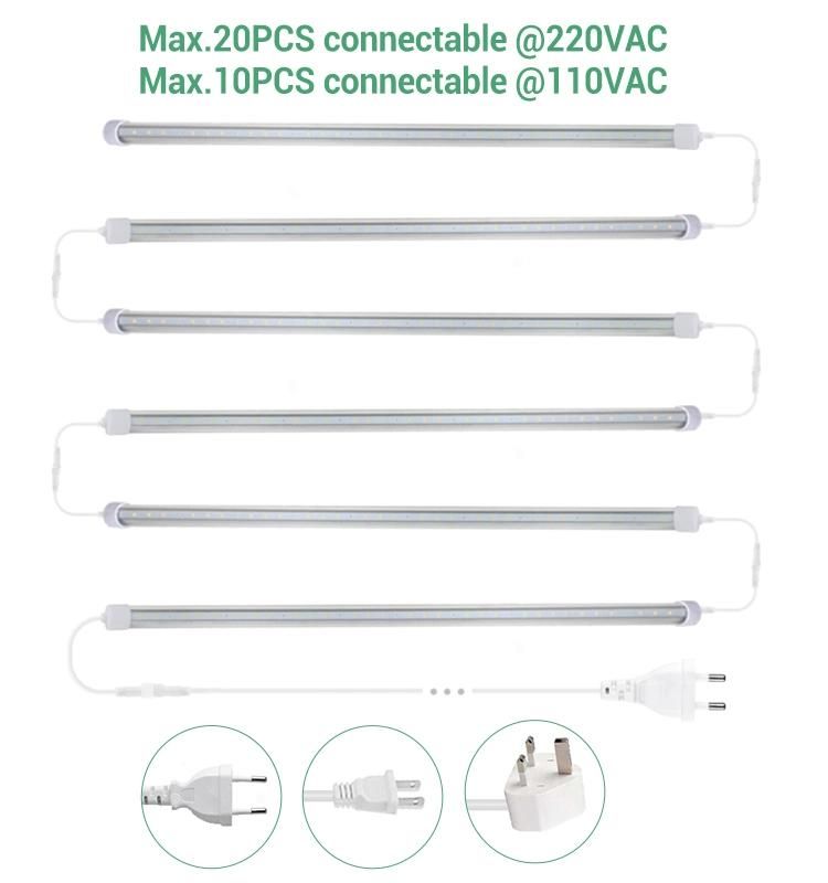 Indoor Grow LED Lights T8 LED Grow Light Hydroponic LED Grow Lights 24W Grow Tube for Plant Greenhouse Full Spectrum
