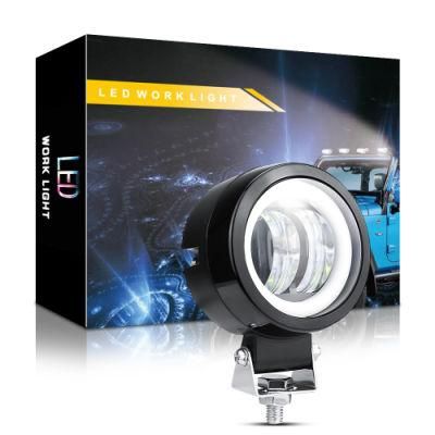 Dxz Fog Lamp Driving Daytime off Road Light 7D 3&prime; &prime; 20W LED Headlight for Motorcycle Halo Jeeps ATV 12V 24V SUV Worklight Beams