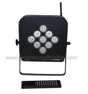 9X10W 4 in 1 Wireless Battery Powered LED Flat PAR with Remote Control