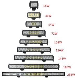 4inch 18W 36W 72W 126W 180W 240W 300W LED Light Bar for Trucks SUV ATV 4X4 4WD Working Lights off-Road Driving Lamp
