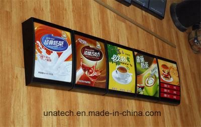 Chain Food Store Elegant LED Lamps Menu Board Acrylic Back Lighting Box