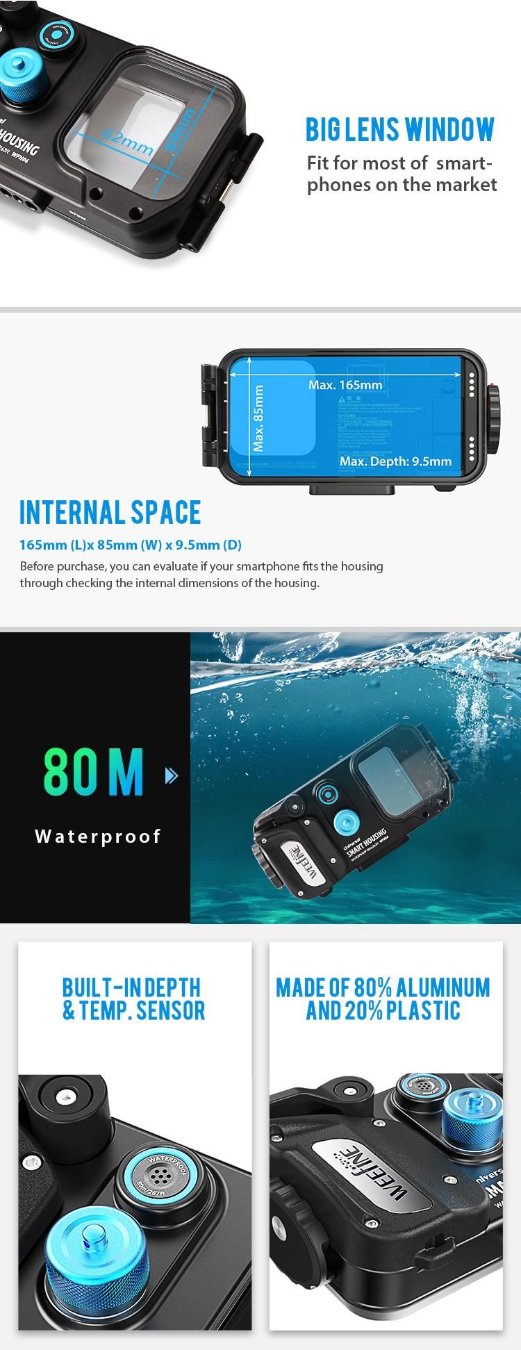 Underwater Diving Photography Gear Dw Housing with Wear Resistance and Corroesion Resistance