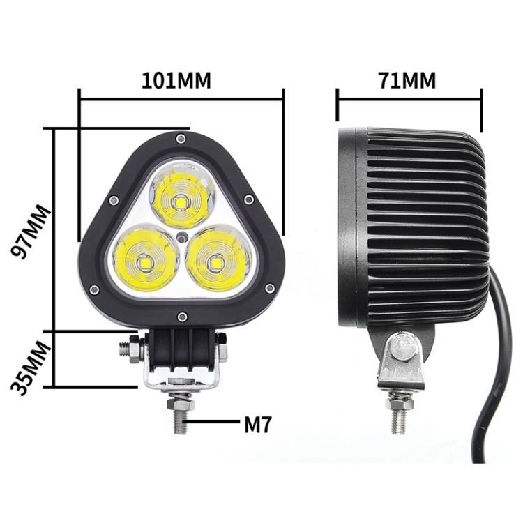 New 60W Car LED Work Light 4" Driving Spotlight 4X4 off-Road SUV ATV Truck White Yellow Auto Fog Lights Triangle Shape