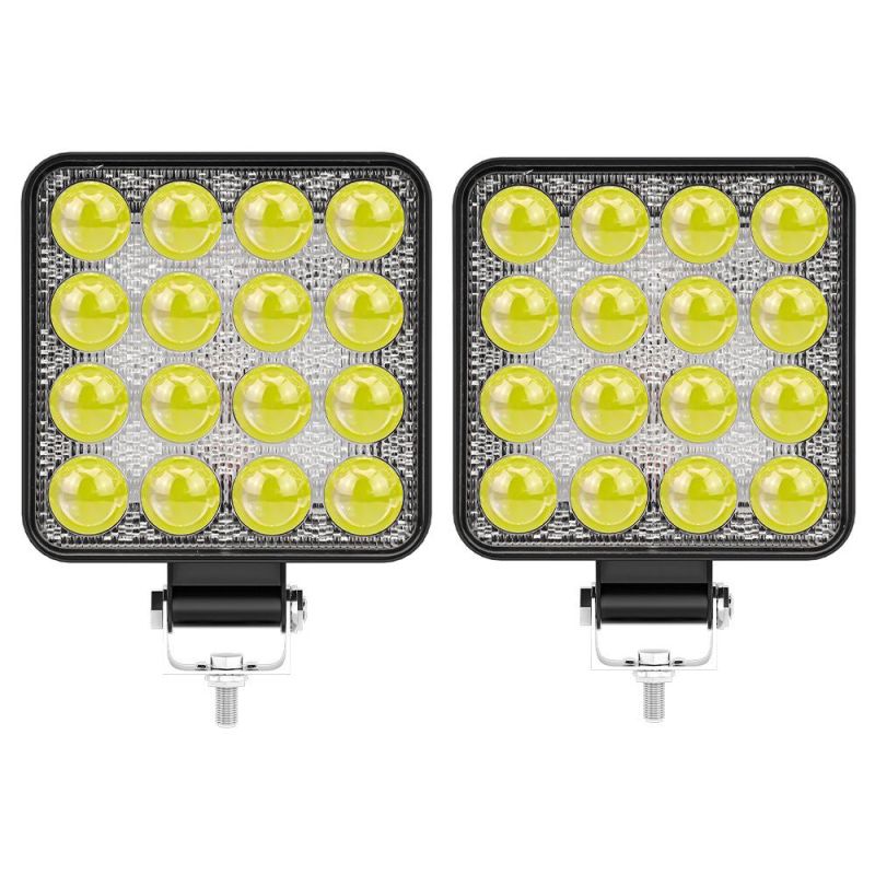 Dxz 4inch 16LED 48W 25mm LED Work Light Convex Mirror Offroad Vehicle Bulb Truck Lamp 12V 24V Square