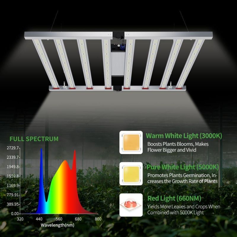 LED Grow Light Bar Samsung 800W 1000W Full Spectrum Lm301b Lm301h Indoor Growing Light for Horticulture Hydroponic Harvest