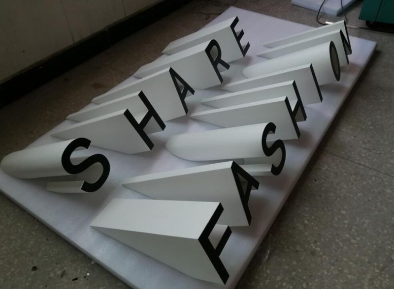 Oblique LED 3D Letter Sign Engraved Backlit Channel Letters Sign LED Channel Frontlit Letter Sign