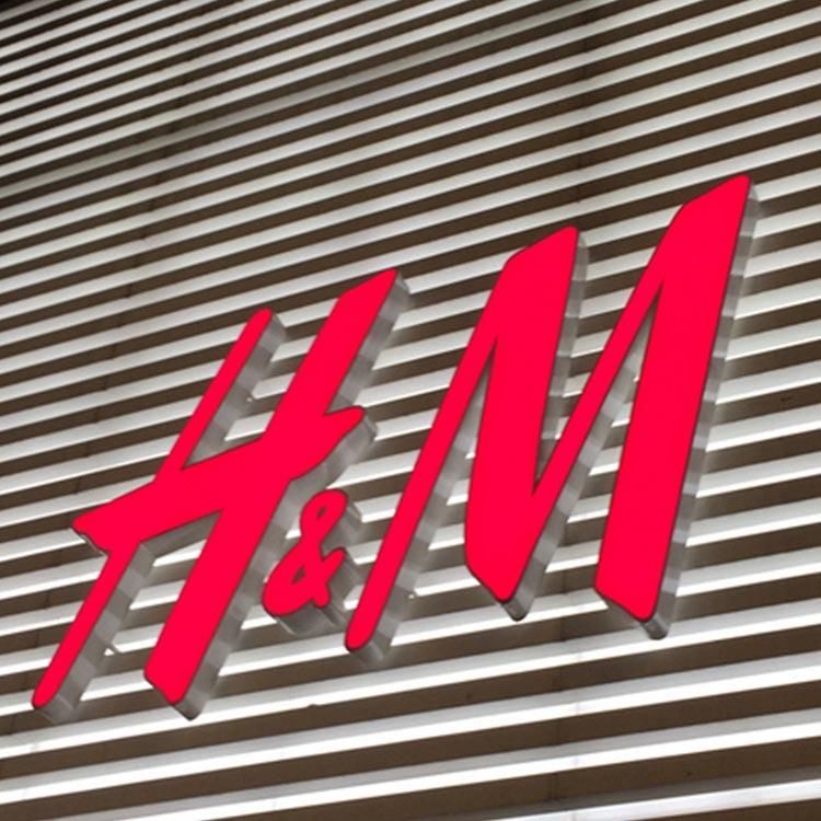 Wall Mounted Clothes Store Advertising Sign Manufacturer Fashion H&M LED Channel Letter