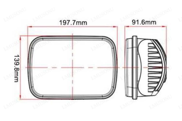 10-50V 7inch 60watt LED Truck Headlight High Power