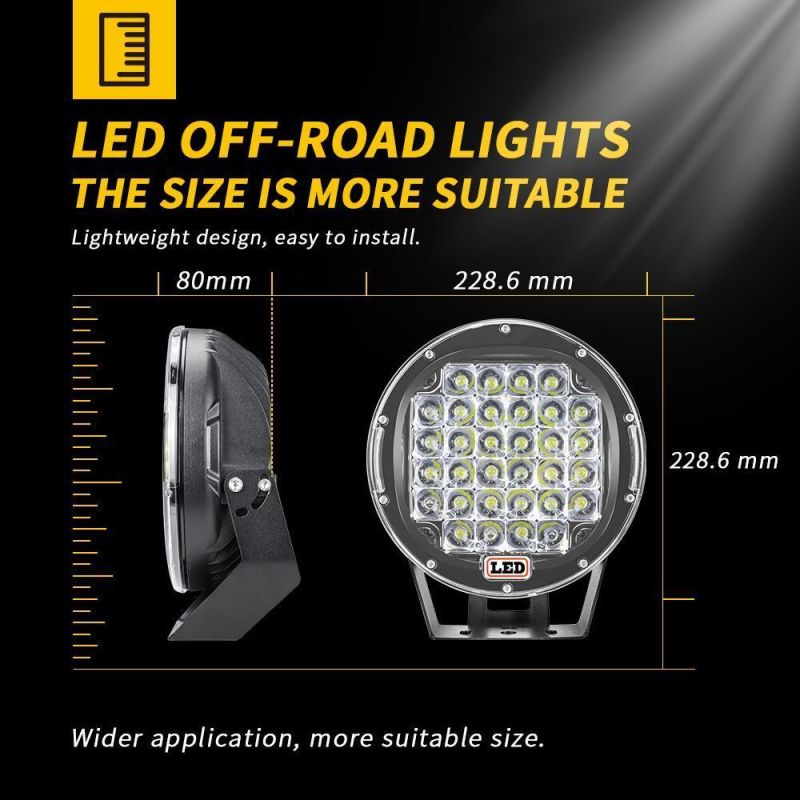 Dxz Combination Beam Truck Auxiliary Bumper LED Headlight, 12V 24V Spot Beam 2000m 9 Inch off-Road Vehicle 4X4 Driving Lights
