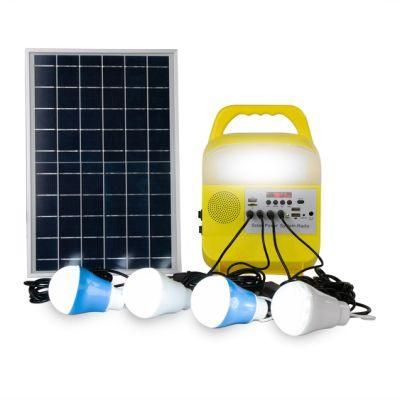 Multi-Function Solar Energy Small System Lamp Solar Power Three Bulbs Mobile Phone Charging