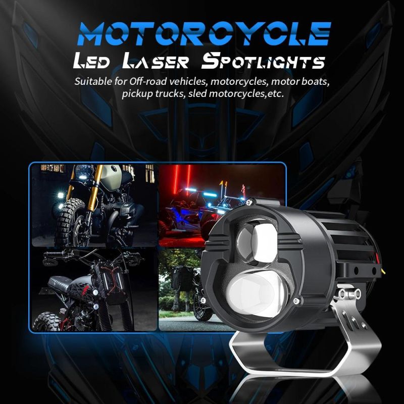 Dxz Motorcycle Headlights Headlamp 6500K/4300K Light Flashing Mode Spotlight Double Color Driving Fog Lamps for Vehicle/off-Road /ATV/Car