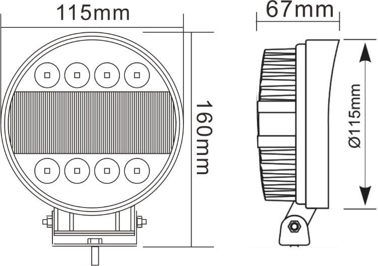 12V 24V 36W 4.6 Inch LED Work Light Combo LED Work Lamp for off-Road 4X4 Pickup ATV UTV Trucks Tractors Boats Driving Light Fog Light LED Light Bar Faros LED
