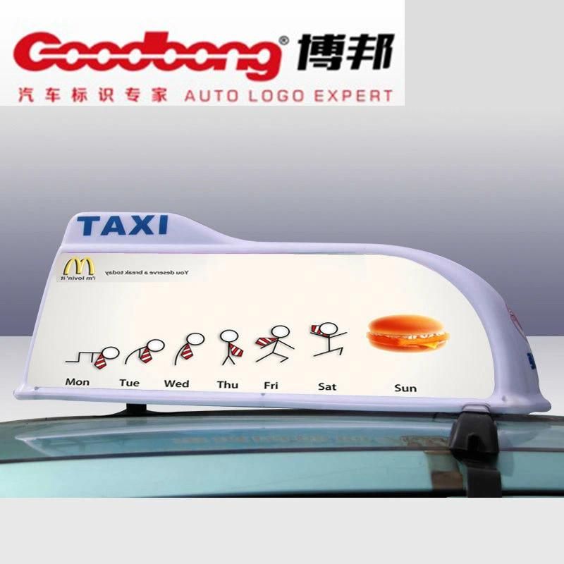 Vacuum Forming Plastic Taxi Advertising Roof Top Light Box