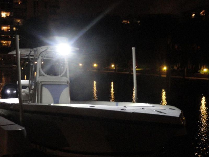 White Housing Bracket Mount LED Spreader Deck Flood Lights