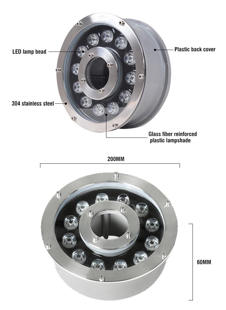 IP68 Stainless Steel Underwater Light Fountain LED