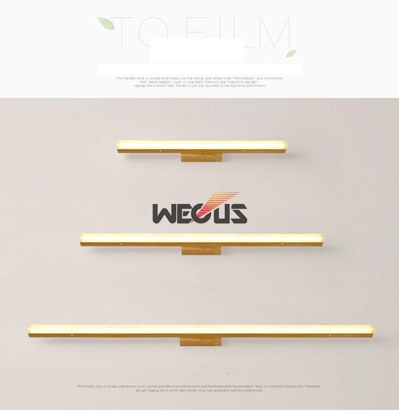 Japan Style Wooden Wall Light LED Source, Anti-Fog Washroom Mirror Lamp (WH-MR-67)