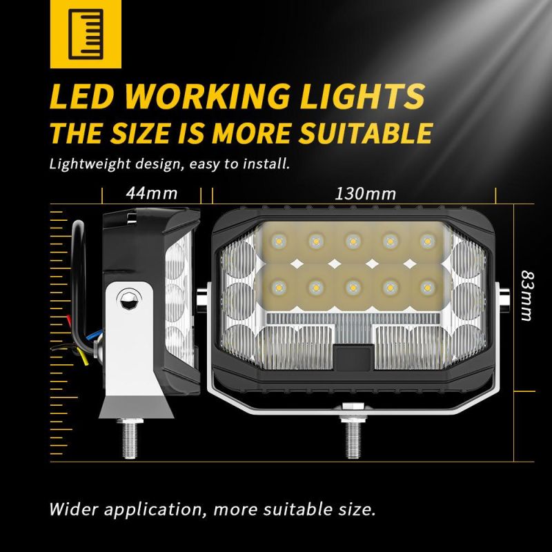 Dxz 5inch 27LED 81W Driving Light Private Model High Power Combo Spot Beam DRL Lamp Auto Car Lights Marine Boat Offroad for Truck