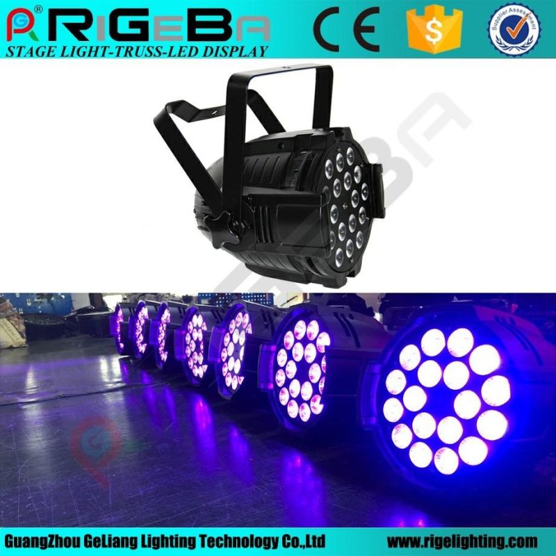 Party Stage Disco PAR 64 18LEDs 10W RGBWA+UV 6in1 High Power LED Spot PAR Light