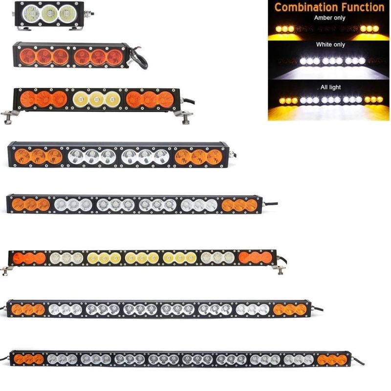 30W 60W 90W 120W 150W 180W 210W 240W 270W CREE Dual Color Single Row LED Light Bar for Car Truck 4X4 Offroad