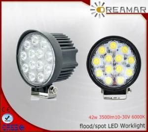 42W 3500lm 12V Pi68 LED Work Lights for Truck SUV 4X4