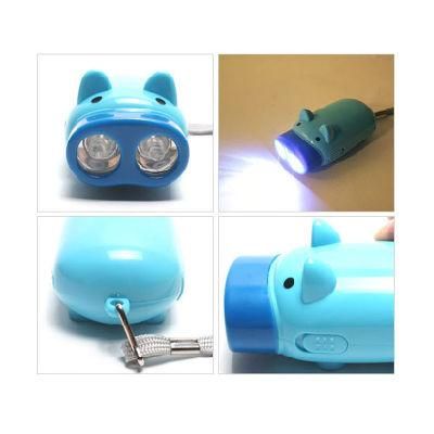 Manual Power Hand Pressing Pig Flashlight