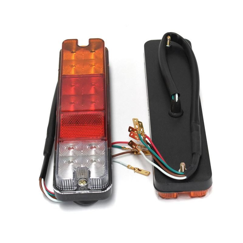 12V-80V 220mm*54mm*28mm Three Colors LED Rear Light with 5 Wires