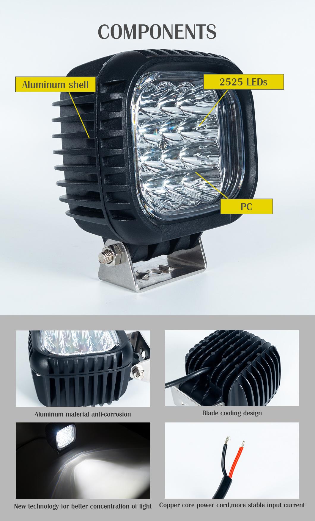 Rectangular High Power LED Work Driving Light