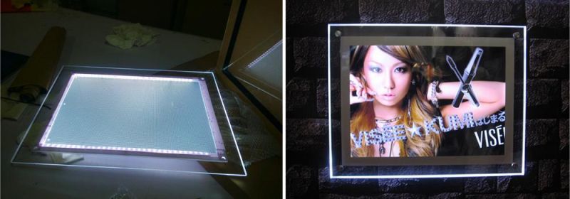 Simple Acrylic Panel Ads Light Box with LED Backlight