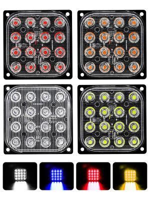 Dxz DC12V-24V New Ultra-Thin Side Strobe Light Guide 16LEDs 48W Flash Strobe LED Driving Warning Light