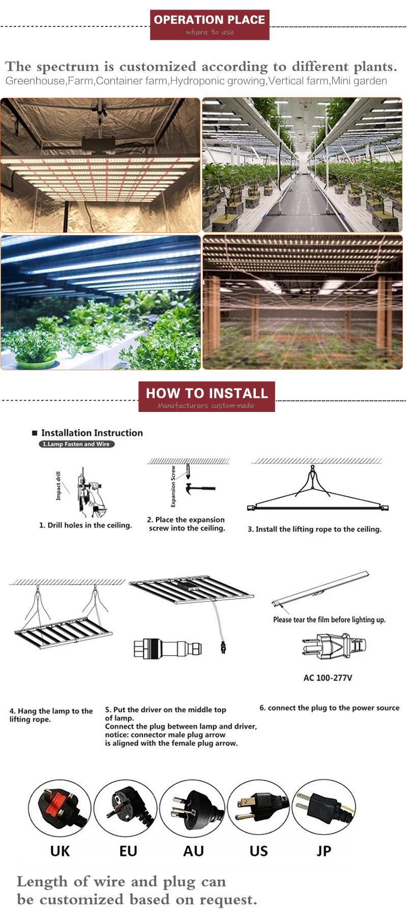 LED Plant Light for Indoor Garden Greenhouse LED Growing Light 600W 800W