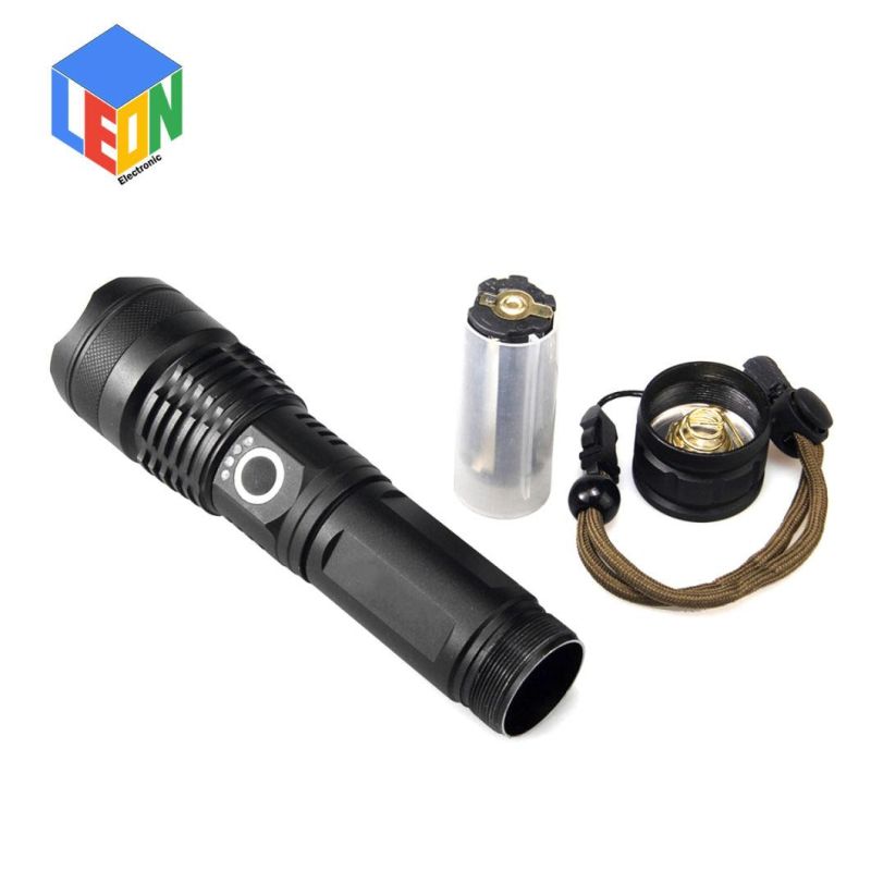 Super High Bright USB Rechargeable LED Flashlight (light beam Zoom in and Zoom out Function)