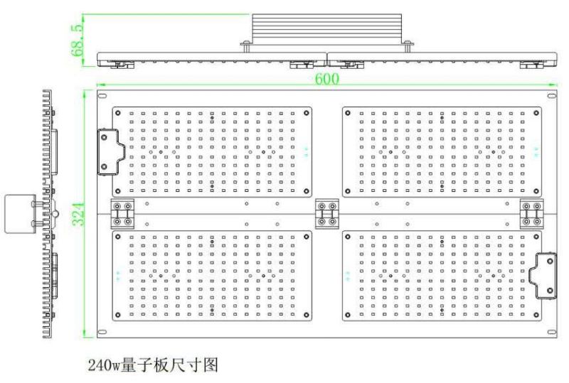 240W LED Grow Light for Plants, Indoor Farming Horticulture Light Dimmable LED Light, RoHS