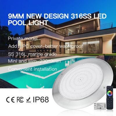 2020 New 8mm Ultra-Thin 18W Wall Mounted Underwater LED Swimming Pool Light for Piscina