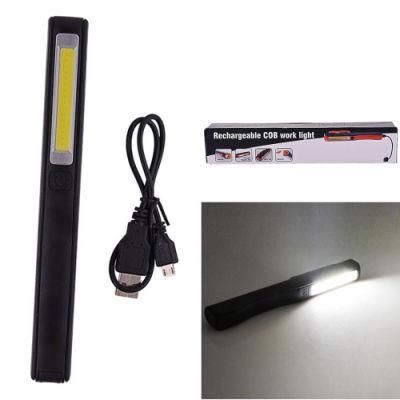 Rechargeable COB LED Pen Flashlight Light Lamp Torch