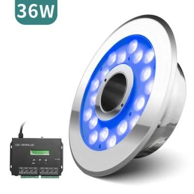 RGB IP68 Stainless Steel LED Underwater Light Outdoor Waterproof LED Underwater Light