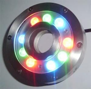 9X1w RGB LED Color IP68 LED Dry Fountain Ring Light