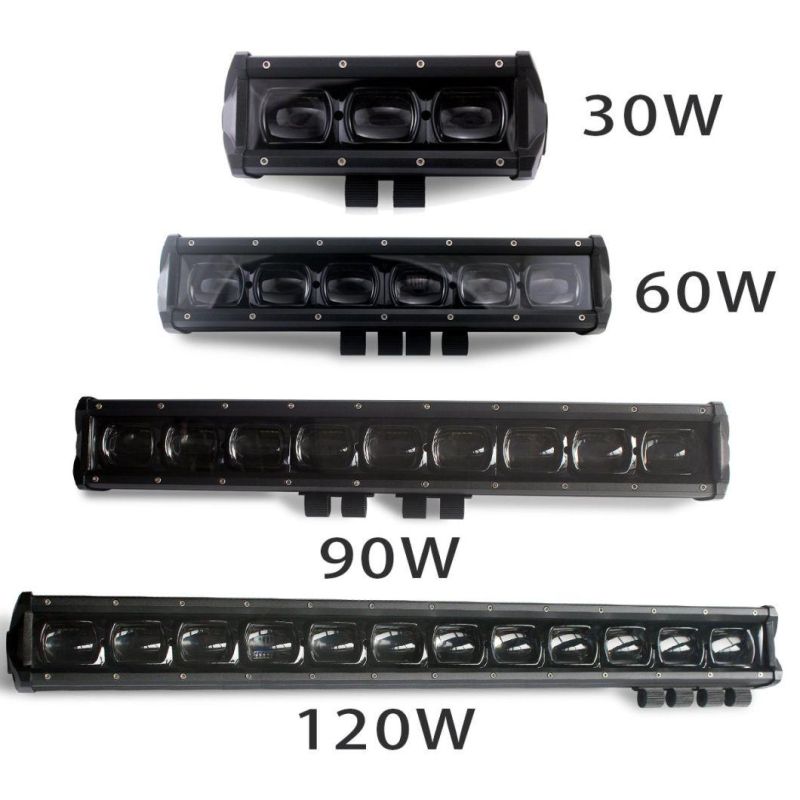 30W to 240W CREE Single Row LED Light Bar with 6D Lens for Car Truck 4X4 Jeep Offraod