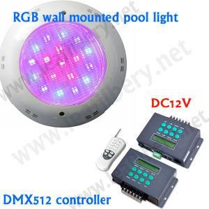 12V IP68 DMX RGB Swimming Pool Underwater LED Lights 54W, 18W, 12W