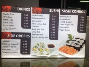 LED Light Box Menu