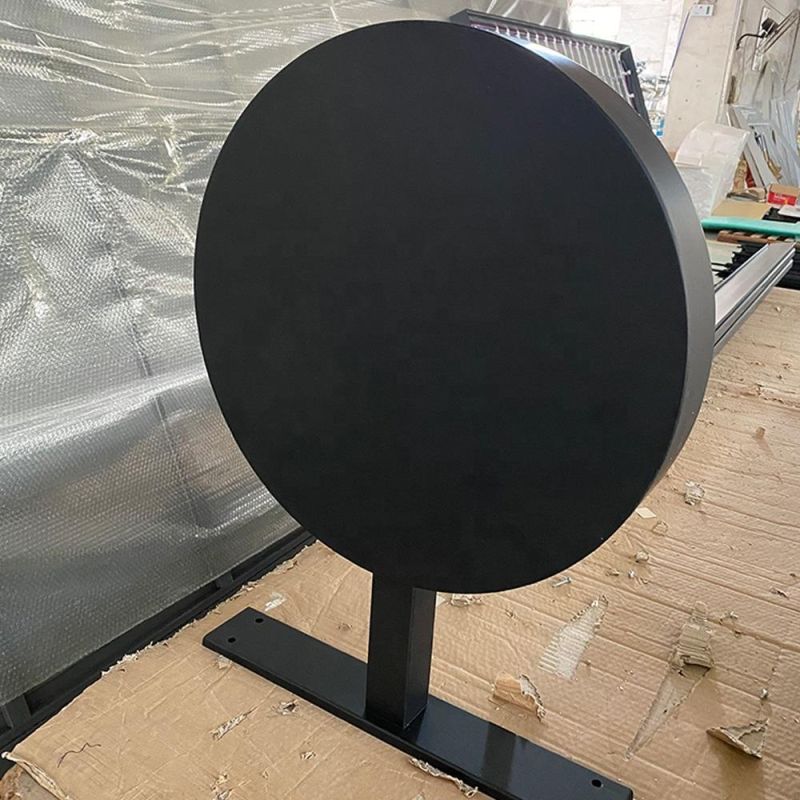 Fast Delivery 40cm Diameter Advertising Light Box Without Light Round Sign Acrylic Metal Outdoor Light Box