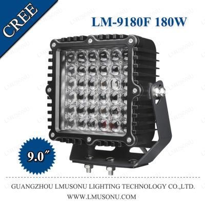 9 Inch 180W LED Driving Light Spot Flood Lamp Tractor Truck Trailer Offroad Lights